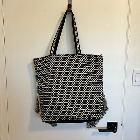 Bohemian World Market Woven Tote - Picture 2 of 2